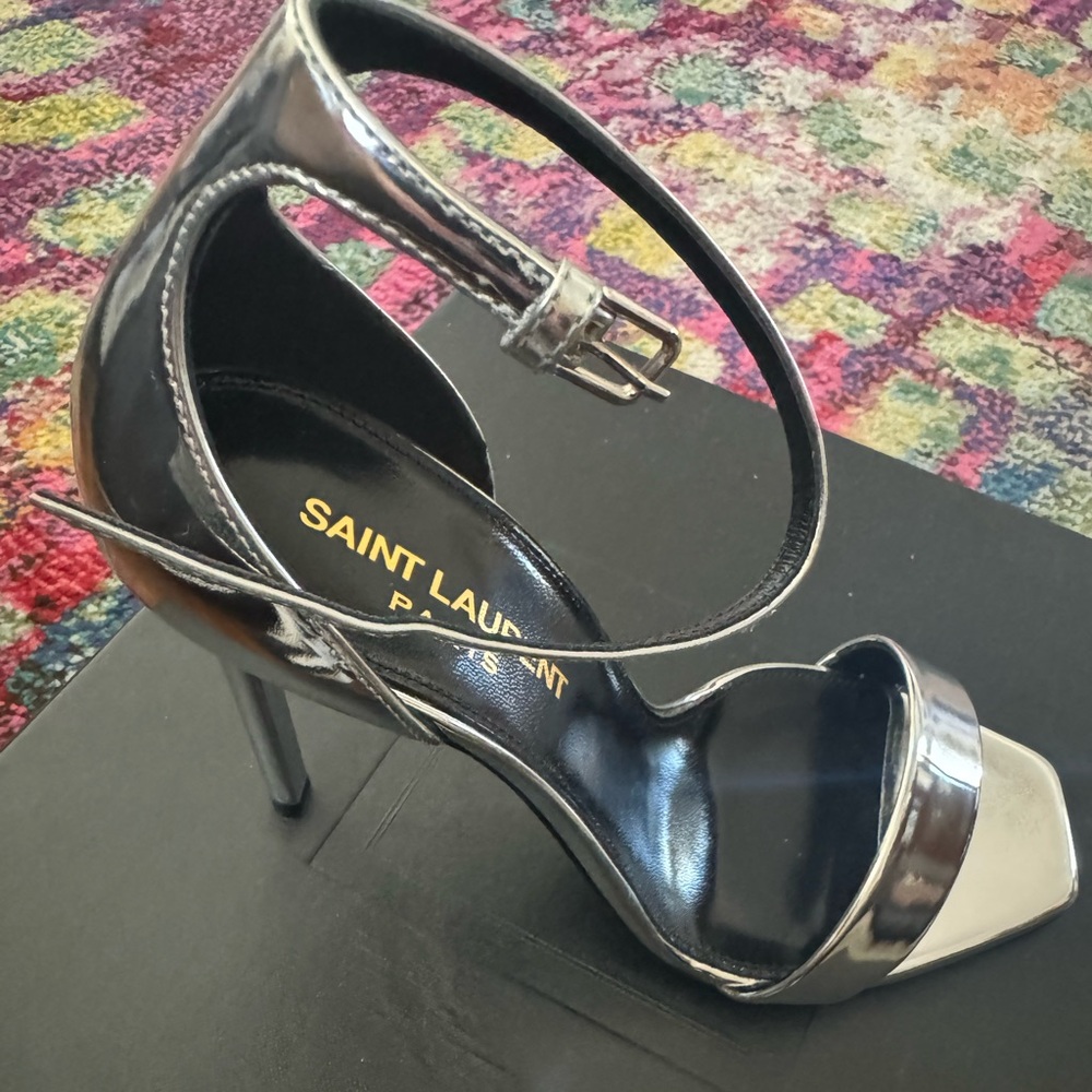 Saint Laurent silver heels